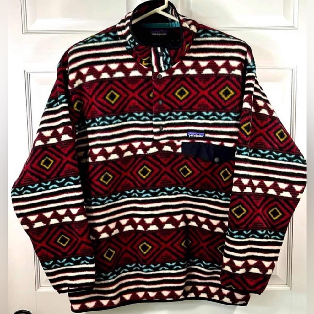 Patagonia Synchilla Snap-T Cinder RED Mens Large